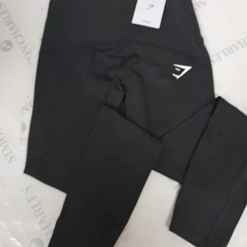 GYMSHARK WAIST SUPPORT LEGGINGS IN BLACK - S