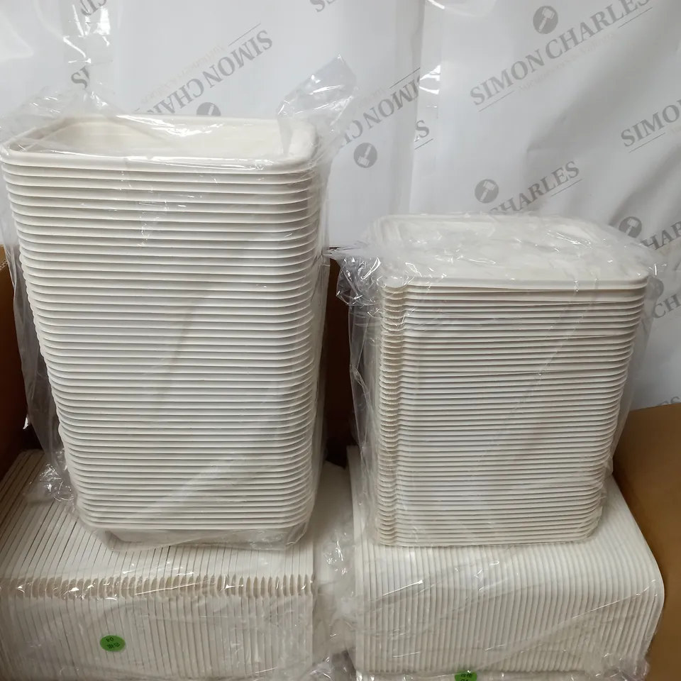 BOX OF 200 8INC CORN STARCH BASED CONTAINERS 