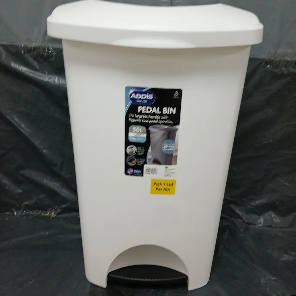 ADDIS 50L PEDAL BIN RRP £15.99