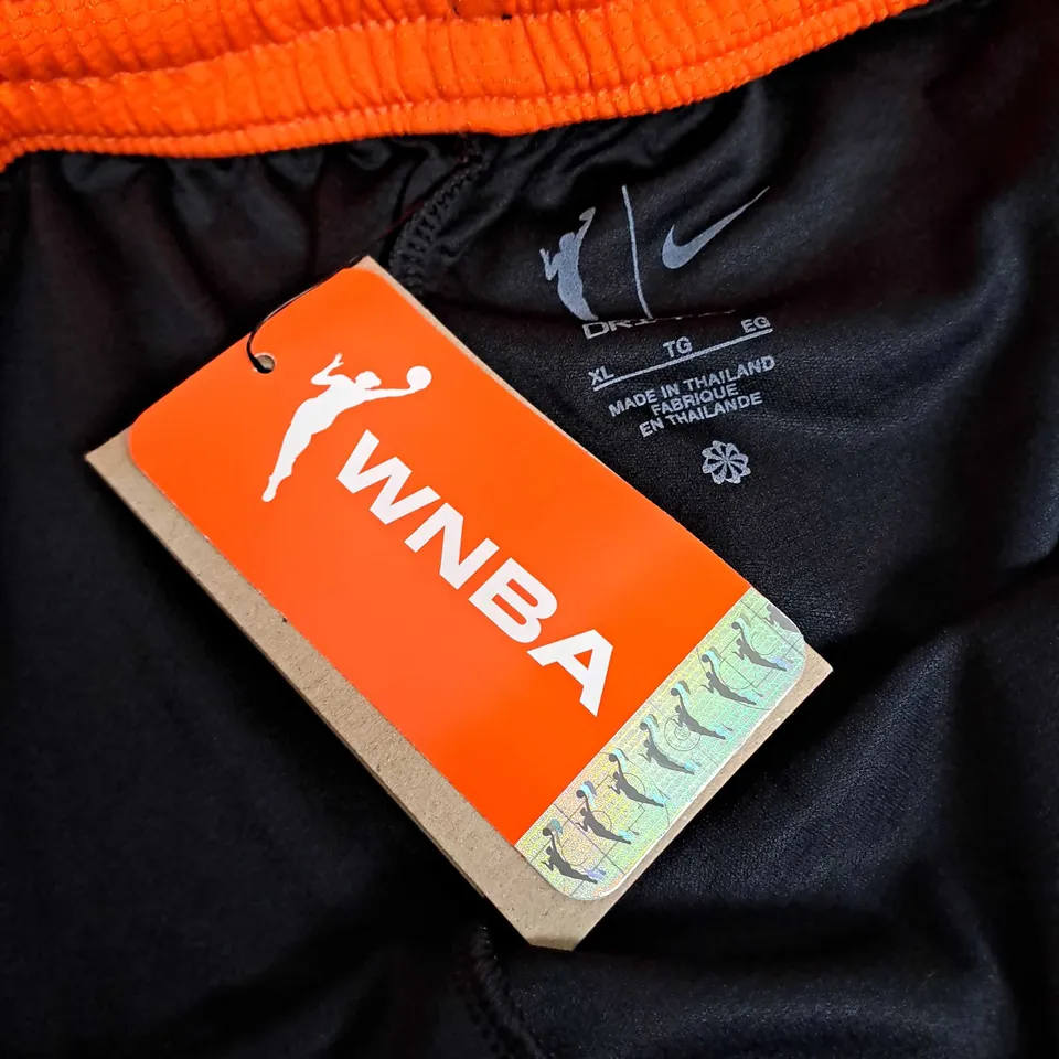 NIKE X WNBA LOOSE FIT SHORTS IN BLACK/ORANGE - XL