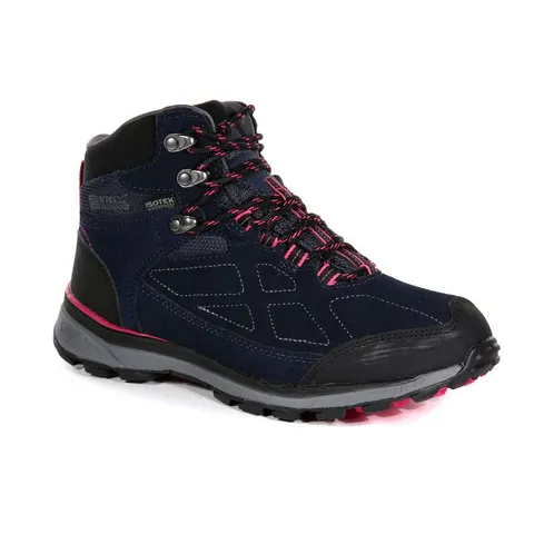 REGATTA WOMENS SAMARIS SUEDE WATERPROOF WALKING BOOTS NAVY/DUCHESS SIZE 3