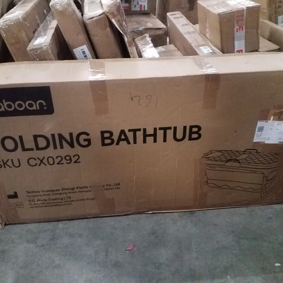 BOXED BABOAN FOLDING BATHTUB - BLUE 138×62×52CM