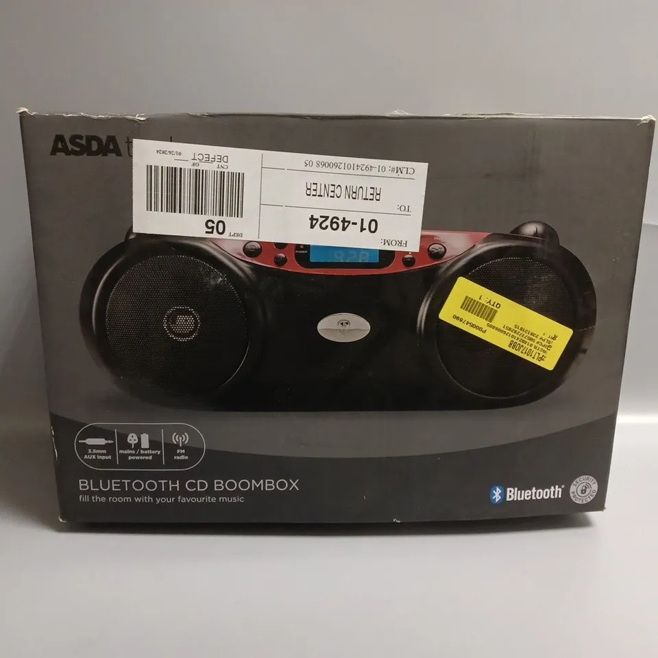 BOXED BLUETOOTH CD BOOMBOX 