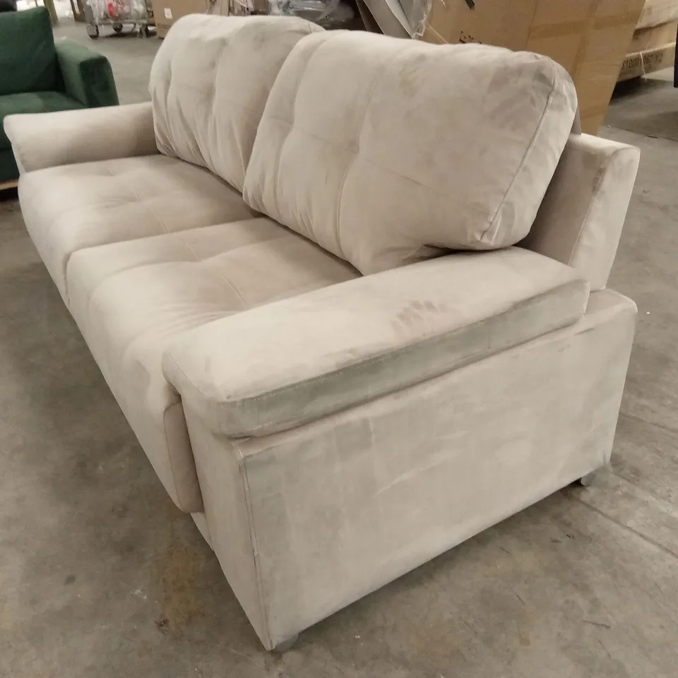 KANSAS 3 SEATER SOFA, CHAMPAGNE CLASSIC VELVET