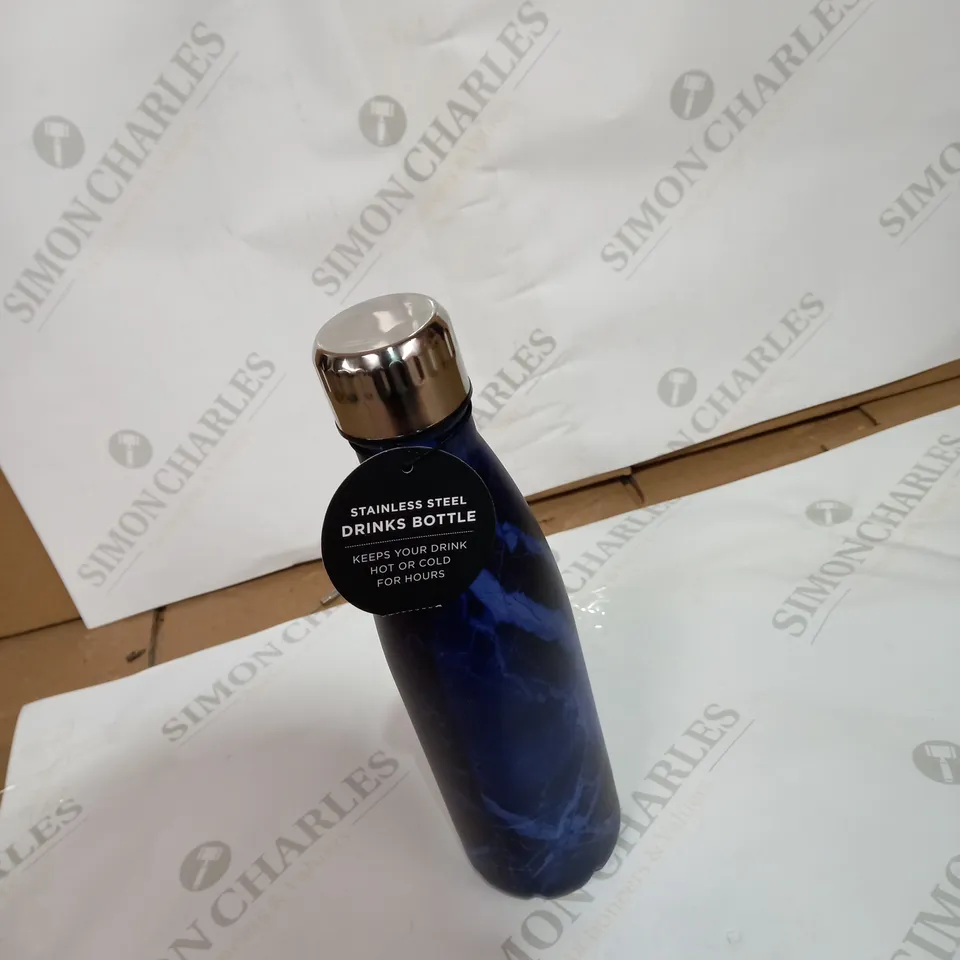 blue stainless steel drinking bottle 