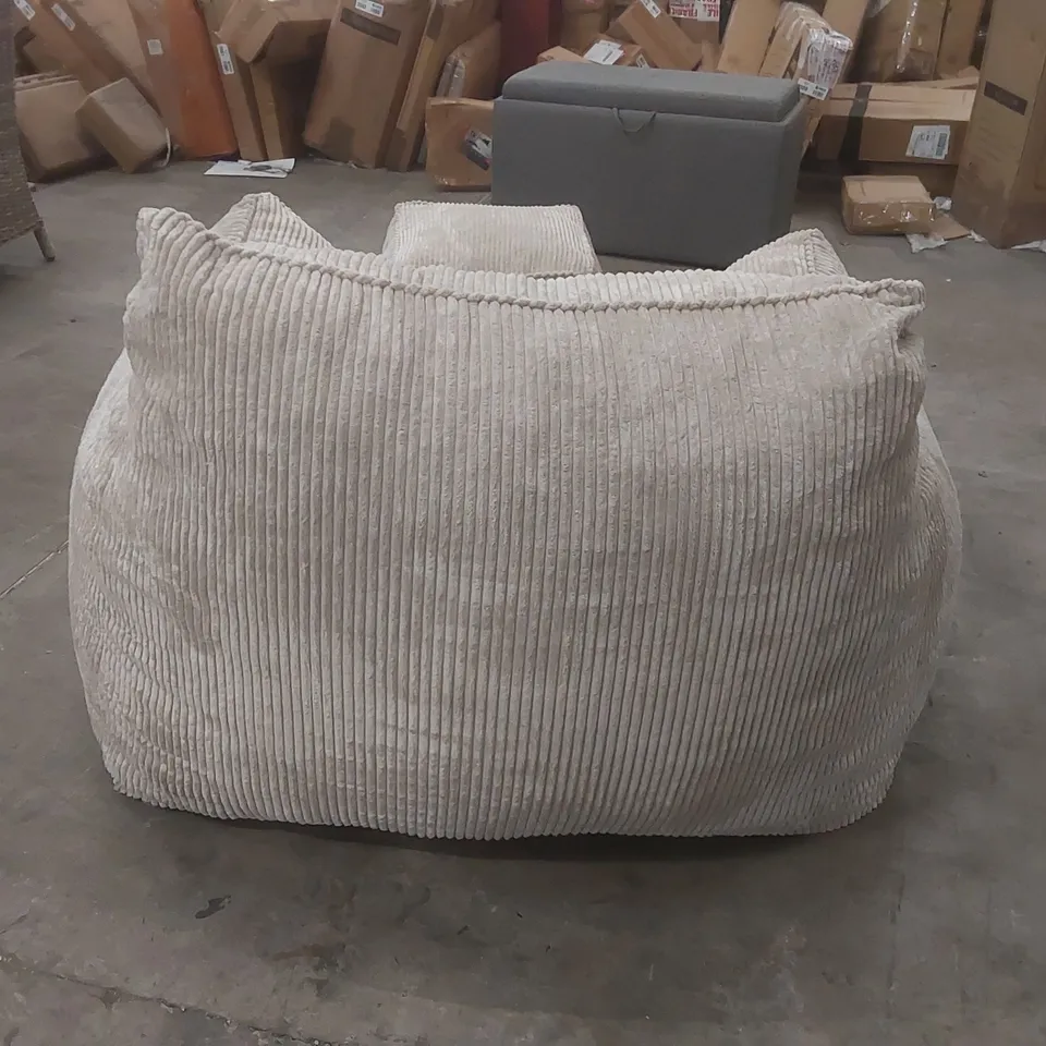 LARGE CORDUROY BEAN BAG WITH FOOTSTOOL