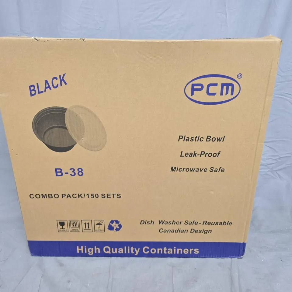 PCM PLASTIC BOWL – LEAK-PROOF, MICROWAVE & DISHWASHER SAFE, COMBO PACK 150 SETS (BOXED)