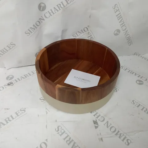 BOXED BUNDLEBERRY BY AMANDA HOLDEN ACACIA WOOD SERVING BOWL