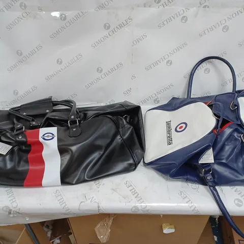 7 TAMBRETTA BAGS TO INCLUDE BOWLING BAG, RETRO SPORTS, TWIN HANDLE HOLD ALL, AND RETRO FLIGHT BAG ETC.