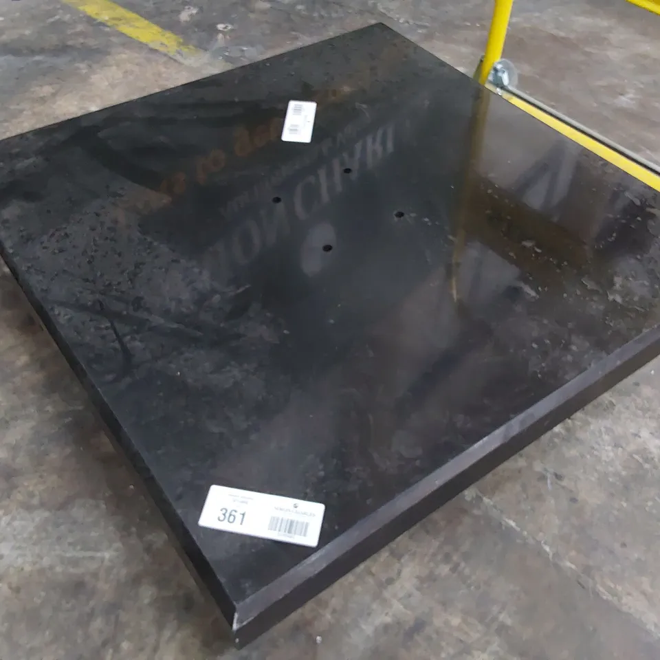 DESIGNER MODENA SQUARE BLACK GRANITE BASE & WHEELS WITH BRAKES 76cm