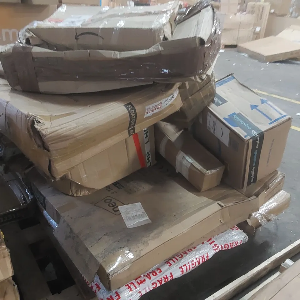 PALLET CONTAINING ASSORTED FURNITURE PARTS/CONSUMER PRODUCTS ECT