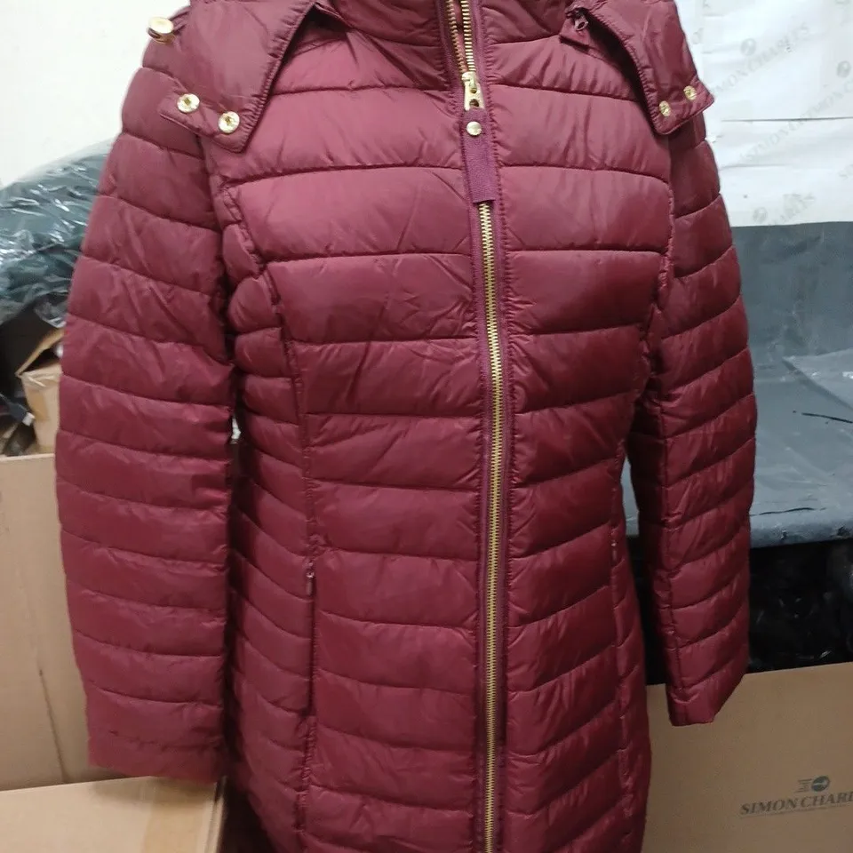 JOULES CANTERBERRY LONG COAT RED SIZE 12