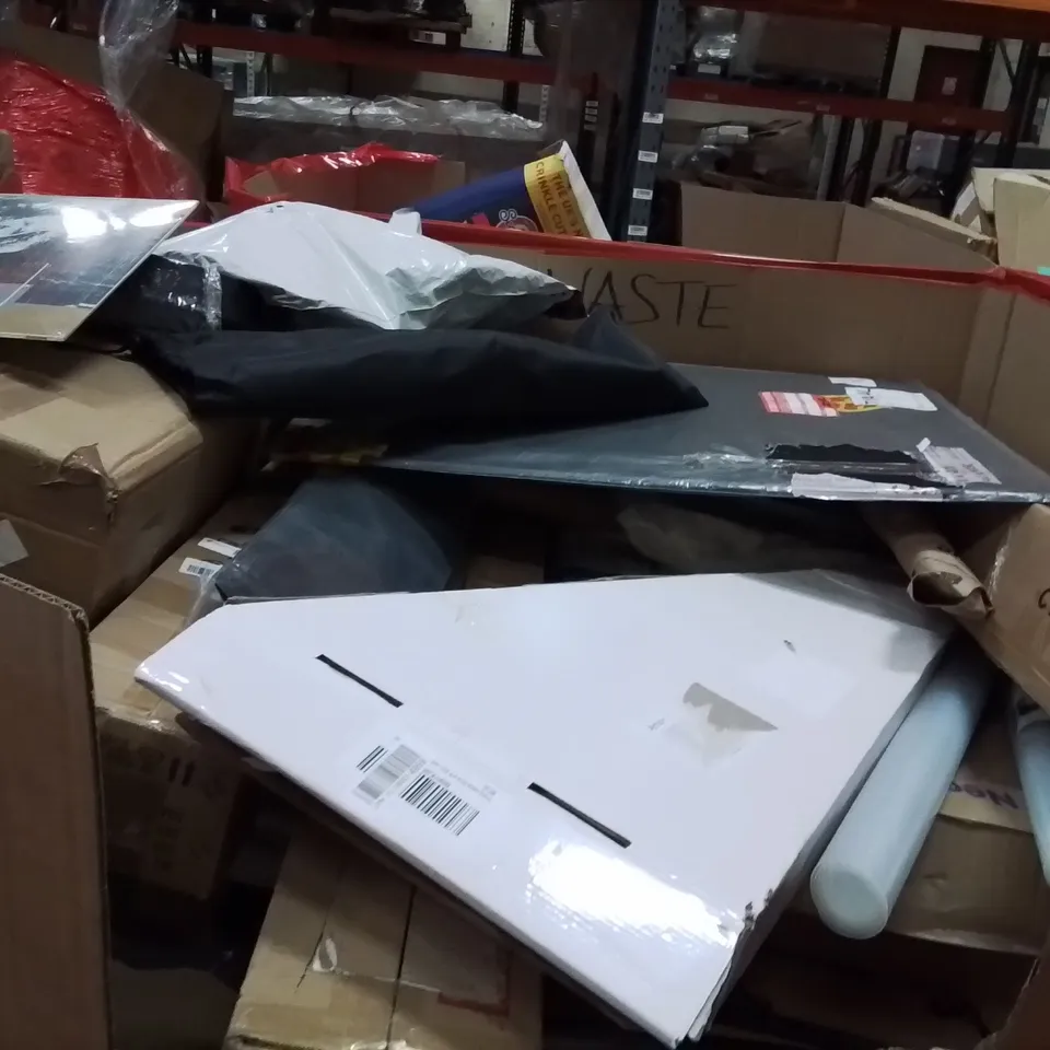 PALLET OF ASSORTED HOUSEHOLD GOODS AND PRODUCTS TO INCLUDE;LED CEILING LIGHT,PILATES MAT