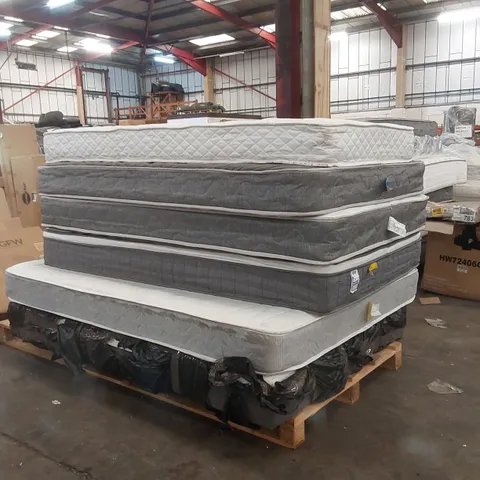 PALLET OF 6 UNBAGGED MATTRESSES - SIZES, BRANDS, CONDITIONS ECT VARY
