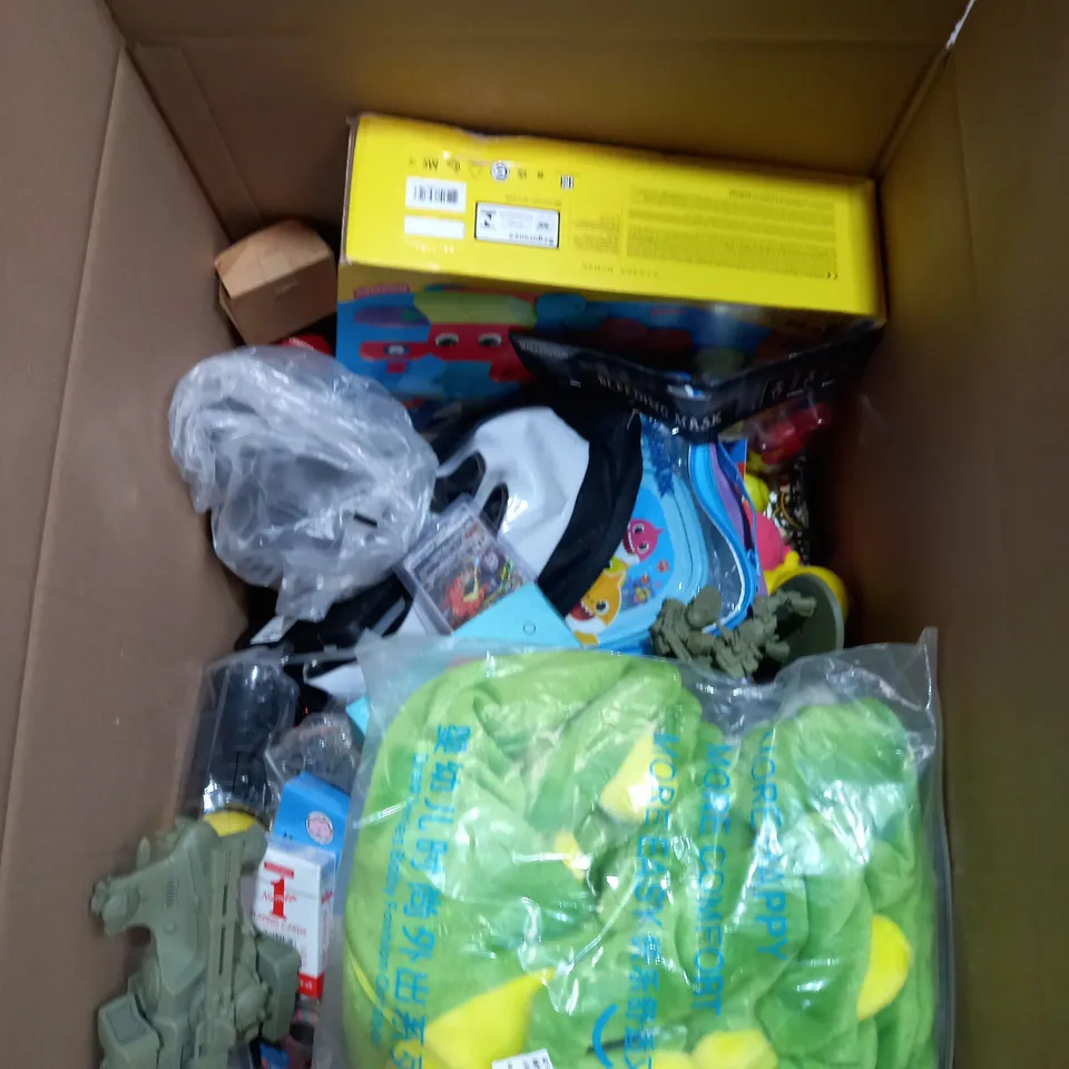 BOX OF ASSORTED TOYS TO INCLUDE PAINTING, FROZEN FIGURES, HOT WHEELS ETC 