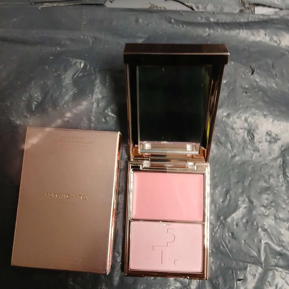 PATRICK TA DUAL-PINK BLUSH PALETTE IN JUST ENOUGH – BOXED