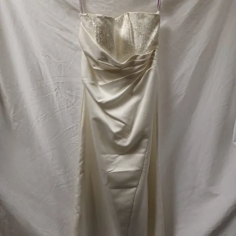 EMILY FOX HA1050N WEDDING DRESS, IVORY - SIZE MEDIUM