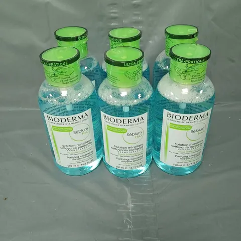BIODERMA X6 SEALED SEBIUM H20 REVERSE PUMP PURIFYING CLEANSING MICELLE SOLUTION 500ML - COLLECTION ONLY