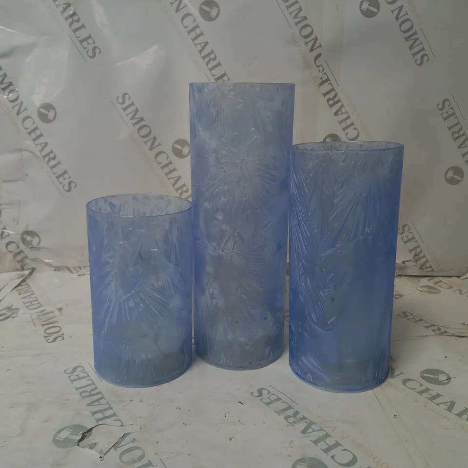 BOXED HOME REFLECTIONS SET OF 3 PRE-LIT CYLINDERS