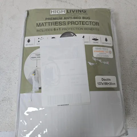 HIGH LIVING PREMIUM ANTI-BED BUG MATTRESS PROTECTOR – DOUBLE (137X190+30CM)