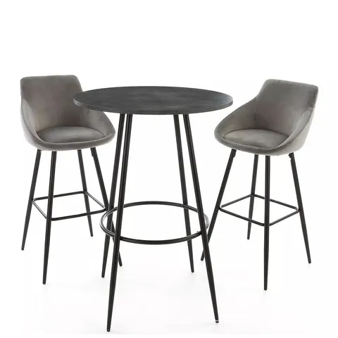 DAHLIA HIGH BAR TABLE AND 2 STOOL SET - COLLECTION ONLY