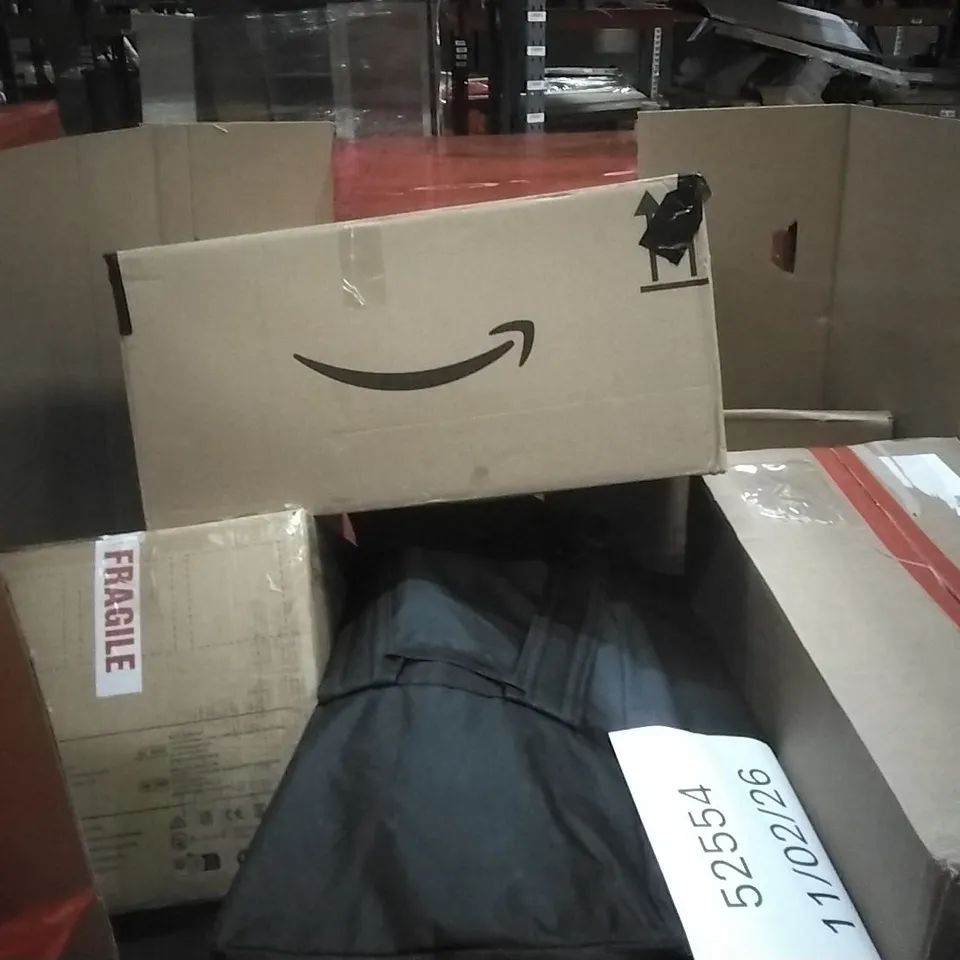 PALLET OF HOUSEHOLD ITEMS TO INCLUDE CAR SEAT, FOOT WARMER, KIDS KICK AND PLAY PIANO, STEAM CLEANER AND OTHER ASSORTED ITEMS...