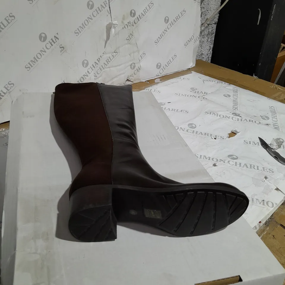 BOXED MARC FISHER IRISY BOOT LEATHER BROWN SIZE 3