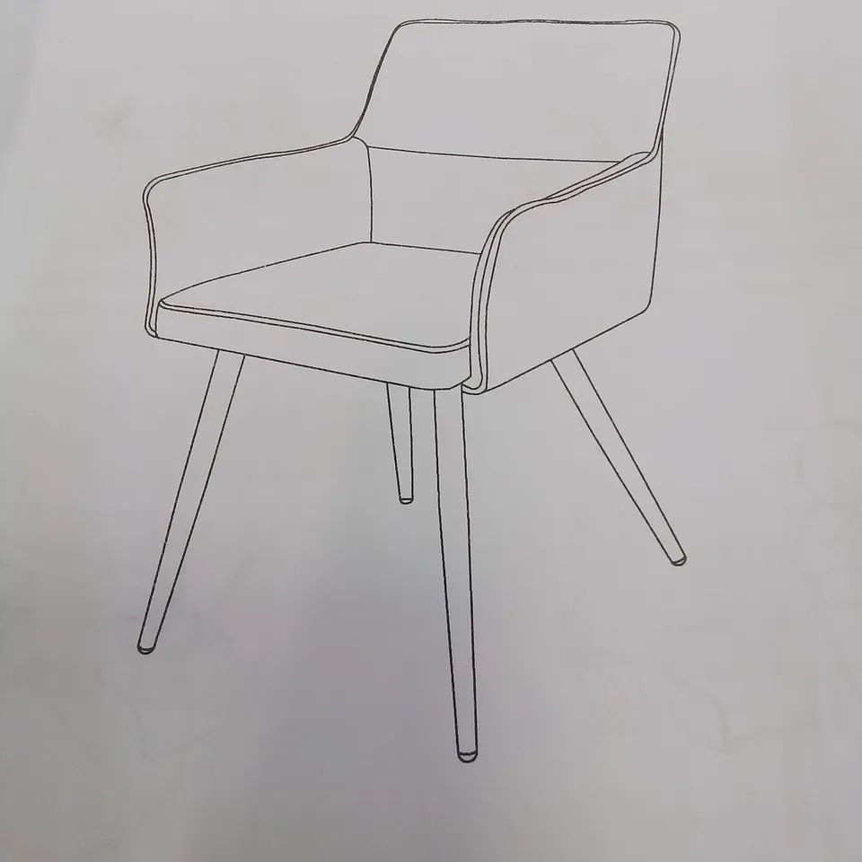 A BOXED PAIR OF BLACK VELVET UPHOLSTERED DINING CHAIRS