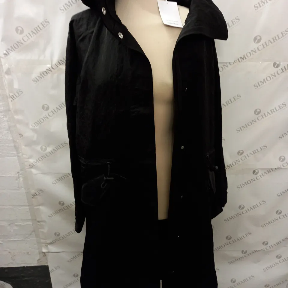 & OTHER STORIES BLACK ZIP THROUGH COAT - XS