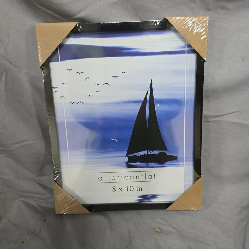 AMERICANFLAT 8X10 INCH BLACK PICTURE FRAME SET (6 FRAMES)