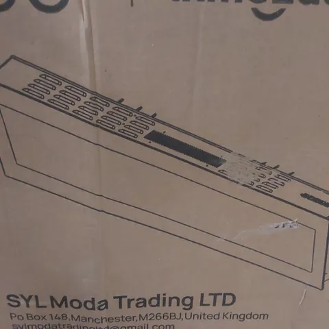 BOXED WALL MOUNTED ELECTRIC FIREPLACE WITH REMOTE BLACK