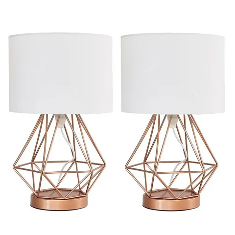 BOXED HAIGLER 41cm TABLE LAMP SET