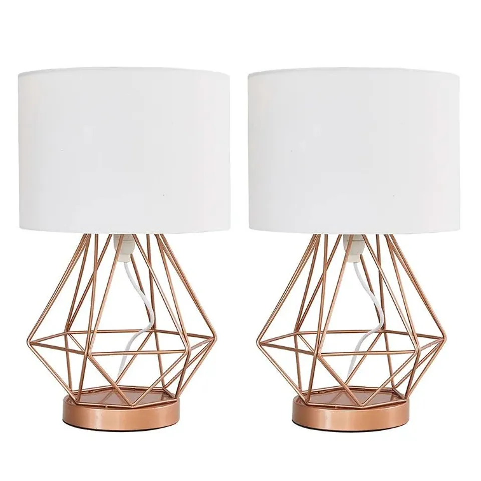 BOXED HAIGLER 41cm TABLE LAMP SET