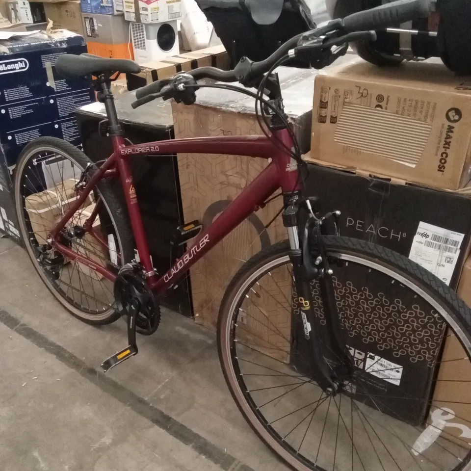 CLAUD BUTLER EXPLORER 2.0 HYBRID BIKE IN RED RRP £399