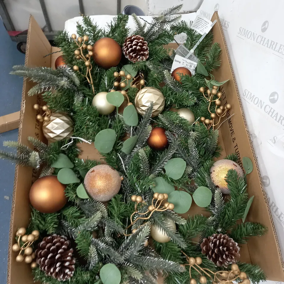 9FT COPPER AND GOLD PRE LIT GARLAND 