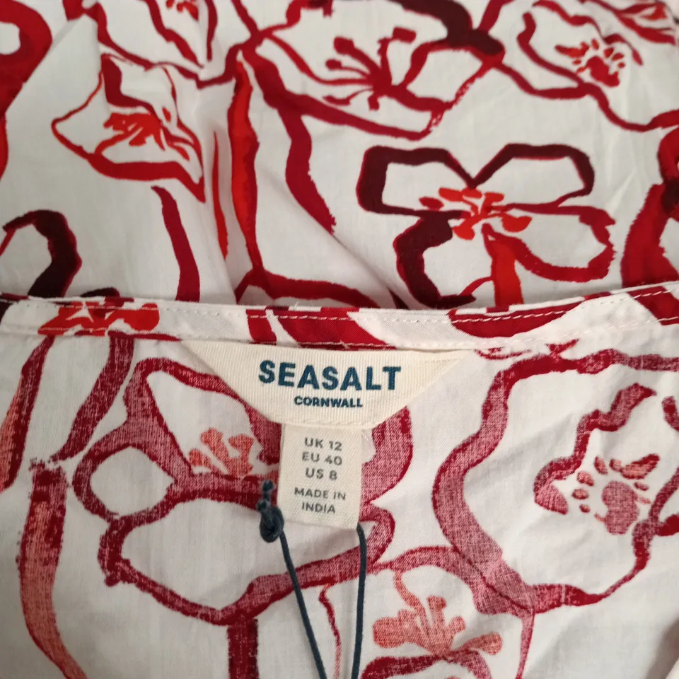 SEASALT CORNWALL BELLE DRESS – POPPY STEMS CHALK, UK 12 (EU 40, US 8)
