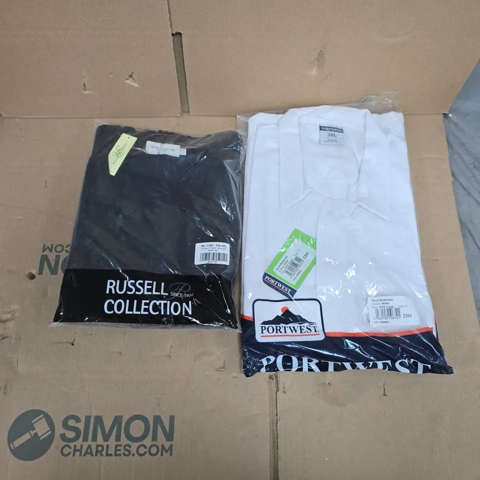 LARGE QUANTITY OF ASSORTED ITEMS TO INCLUDE LADIES CARDIGANS, FOOD BOILERSUITS ALL IN VARIOUS SIZES  - COLLECTION ONLY