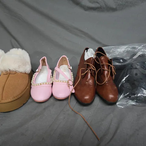 LARGE BOX OF ASSORTED SHOES AND FOOTWEAR ITEMS IN VARIOUS SIZES, STYLES AND COLOUR - COLLECTION ONLY  