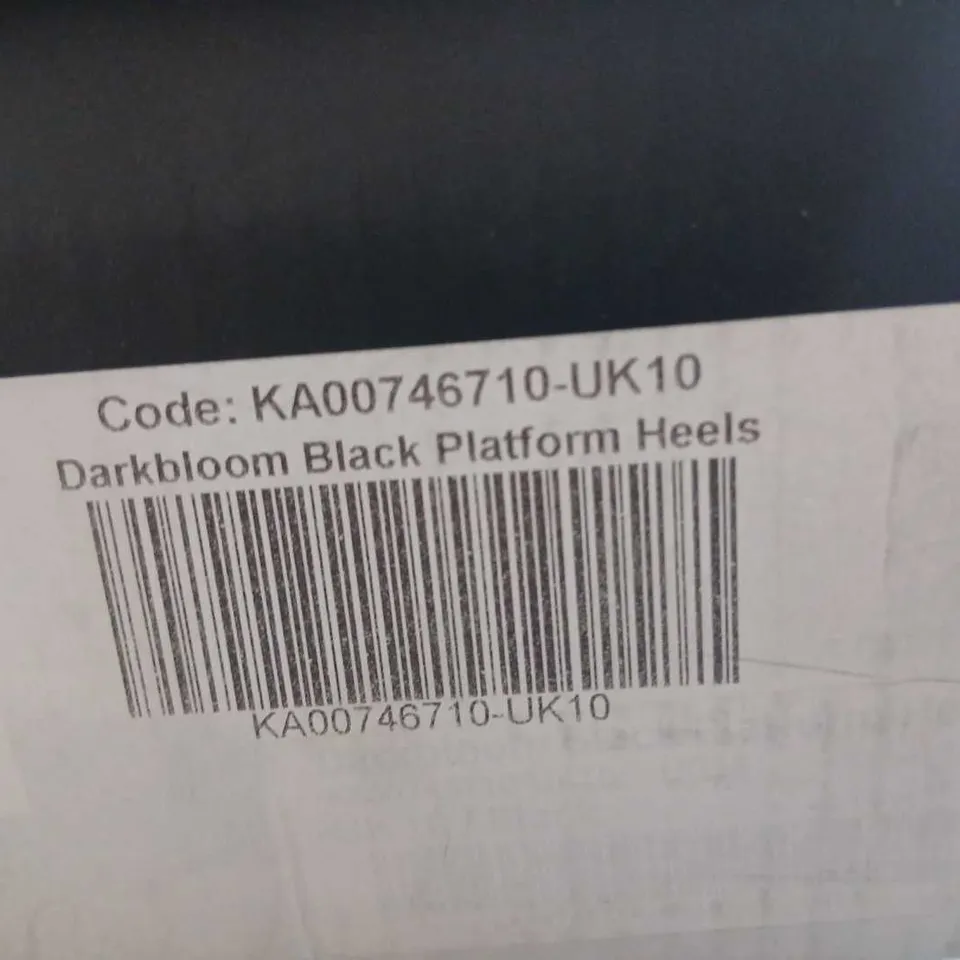 KOI DARKBLOOM BLACK PLATFORM HEELS – WOMEN'S UK SIZE 10