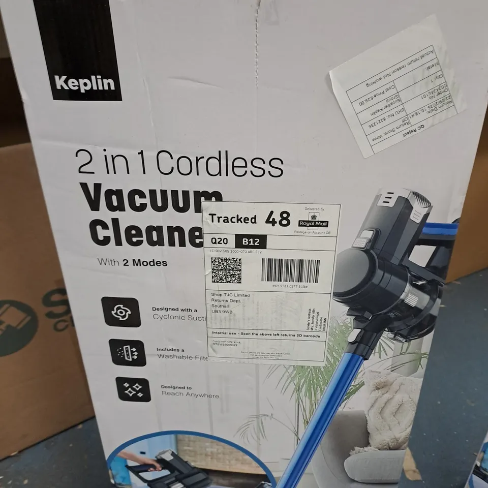 KEPLIN 2-IN-1 CORDLESS VACUUM CLEANER – BOXED