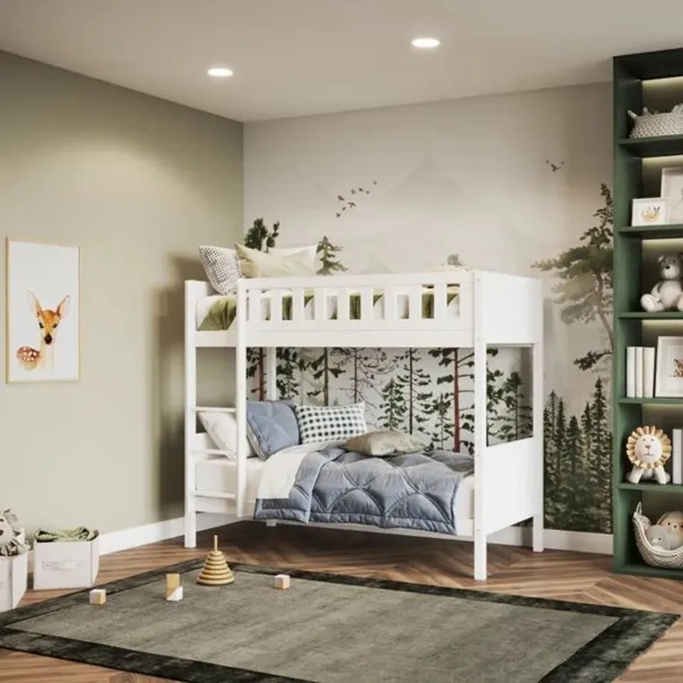 BOXED FLAIR BEA SHORTY BUNK BED - WHITE (3 BOXES)