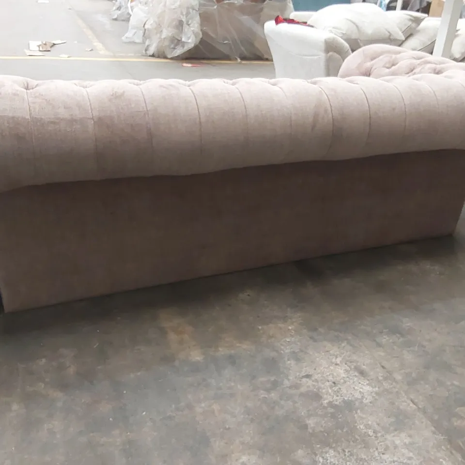 QUALITY DESIGNER LAURA RIGHT HAND CORNER CHAISE SOFA - NATURAL