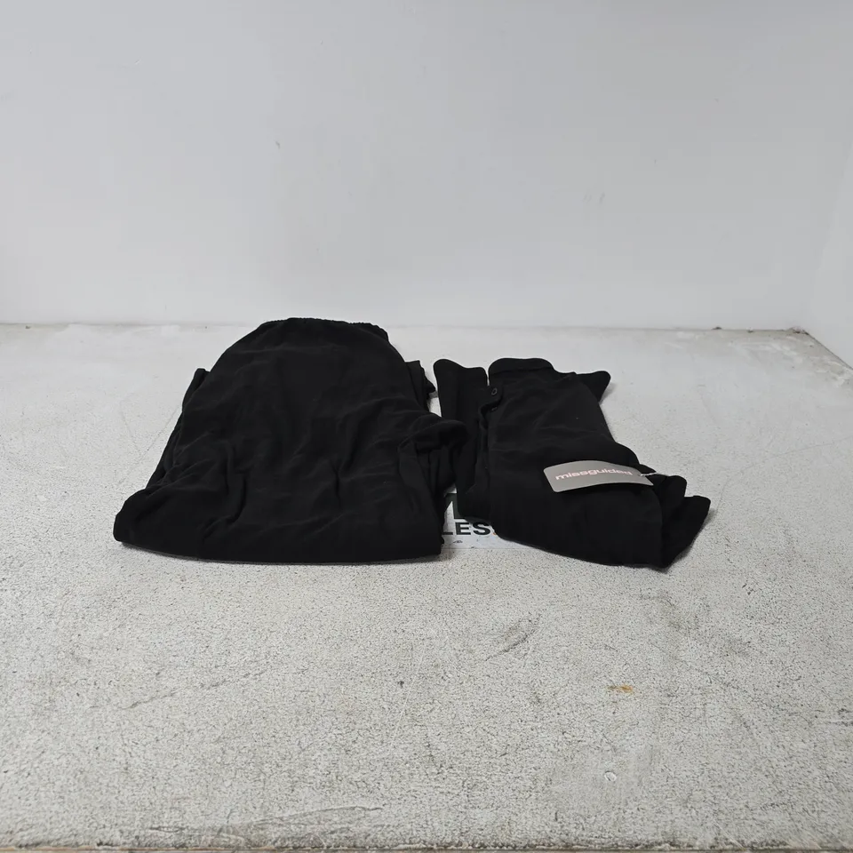 MISGUIDED MEDIUM BLACK TOP WITH BOTTOMS SET