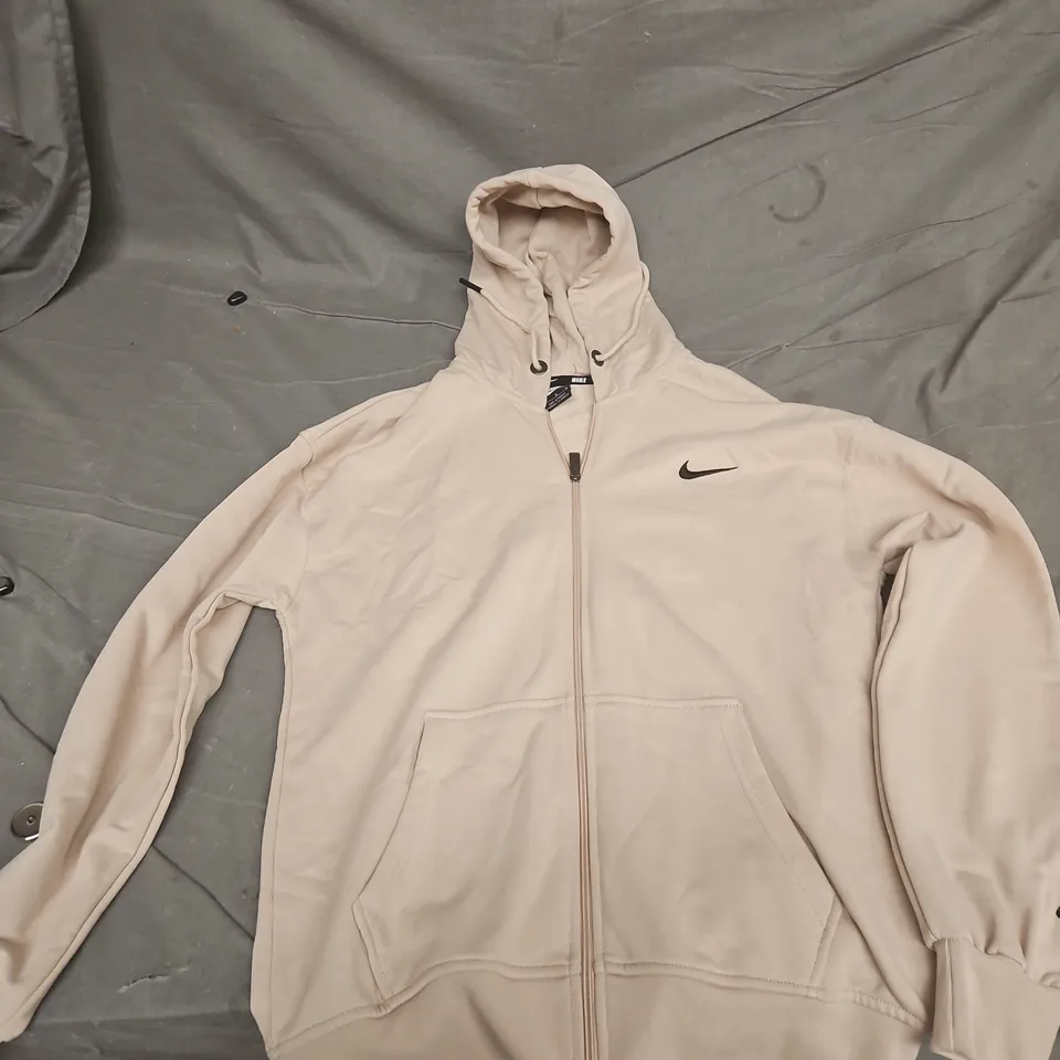 NIKE BEIGE ZIP-UP HOODIE JACKET – MEN'S UK M