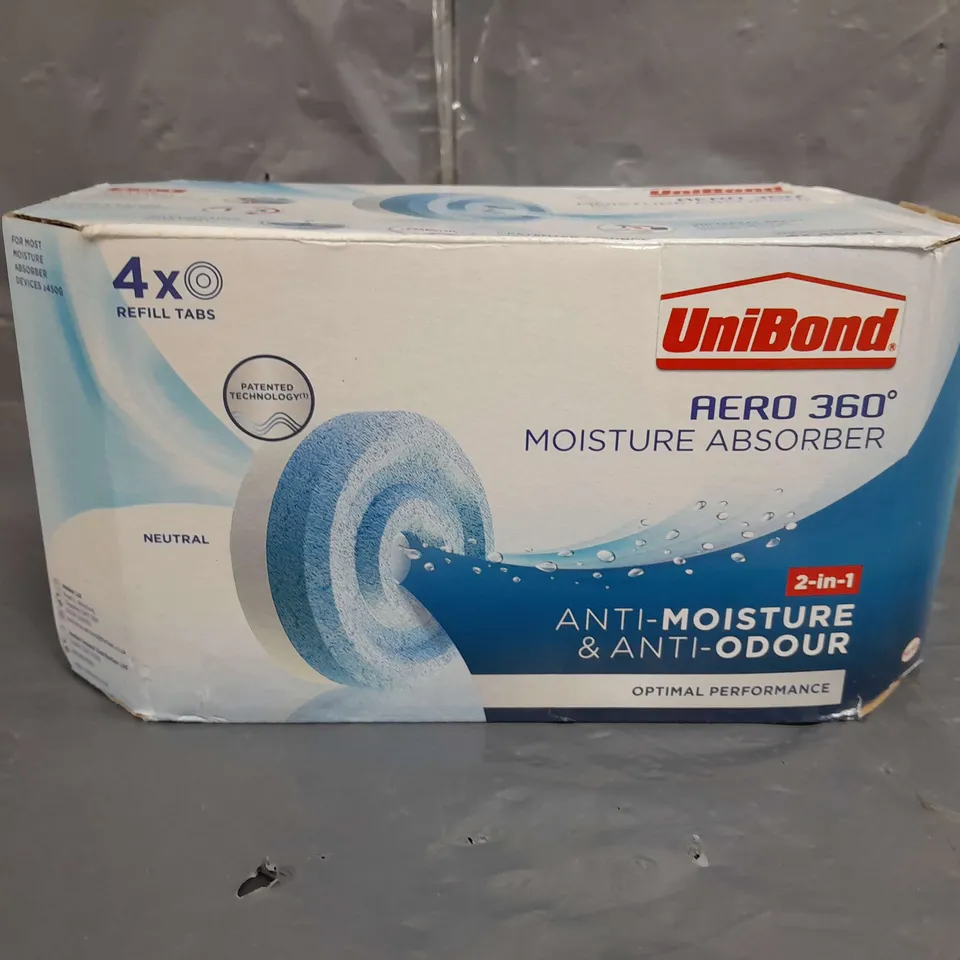 UNIBOND AERO 360° NEUTRAL MOISTURE ABSORBING REFILL, PACK OF 4