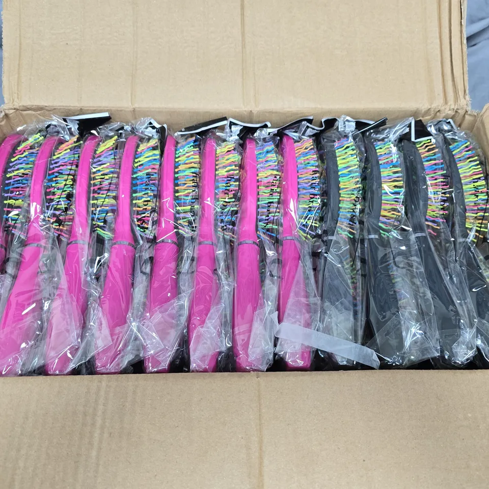 BOX OF APPROXIMATELY 20 ASSORTED HAIR BRUSHES