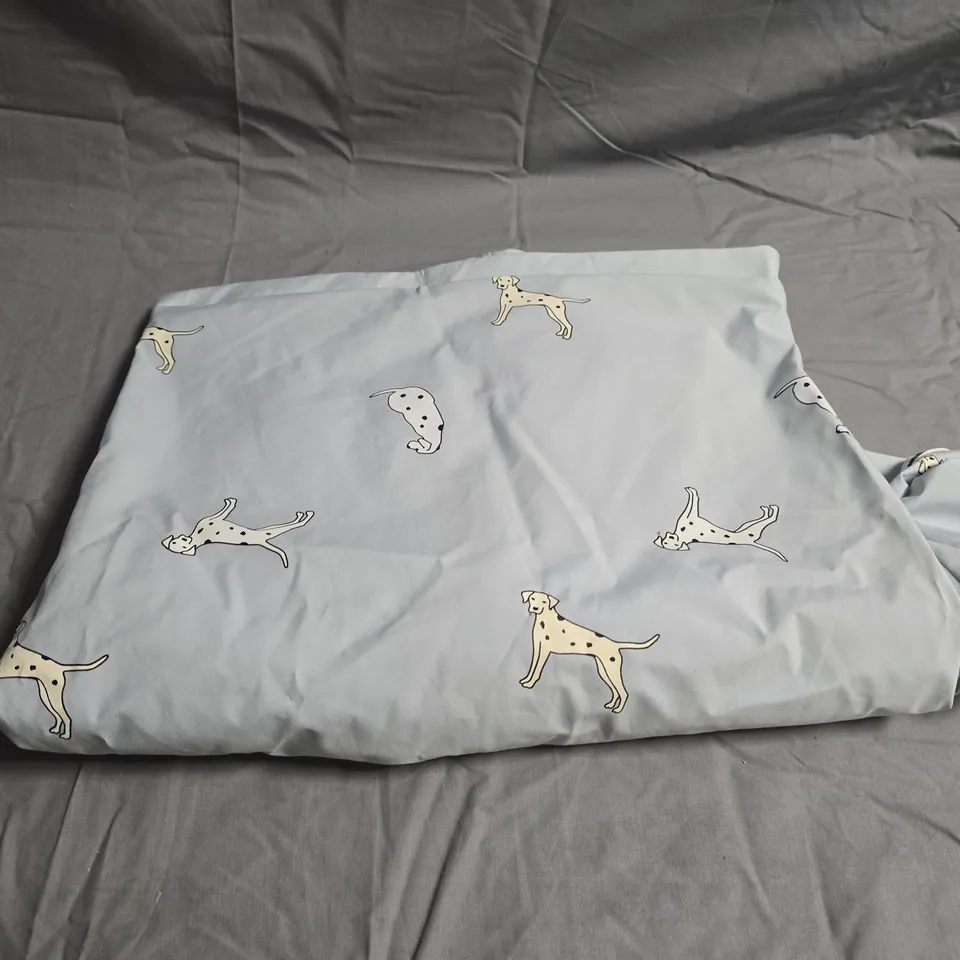 Holly & Beau Kids' Light-Blue Dalmatian Print colour changing raincoat-kids 5-6- no bag 