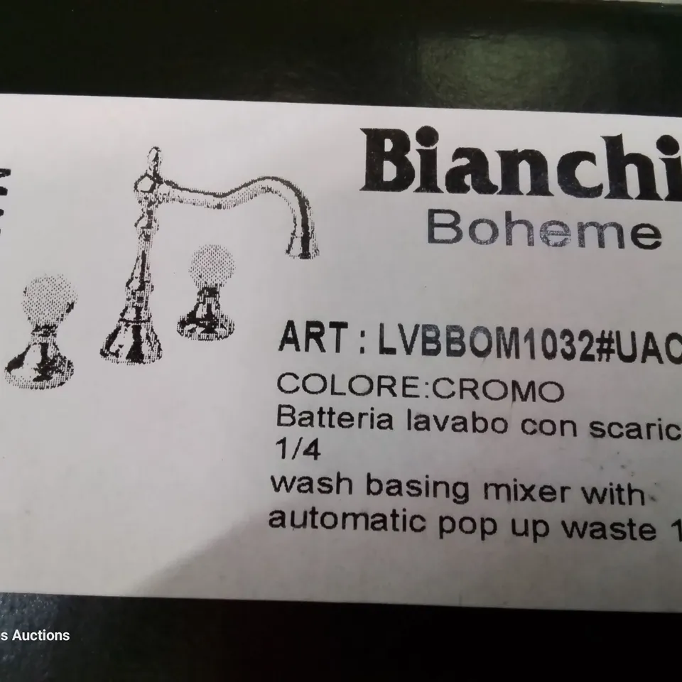 BOXED BIANCHI BOHEME WASH BASIN MIXER WITH AUTO POP UP WASTE
