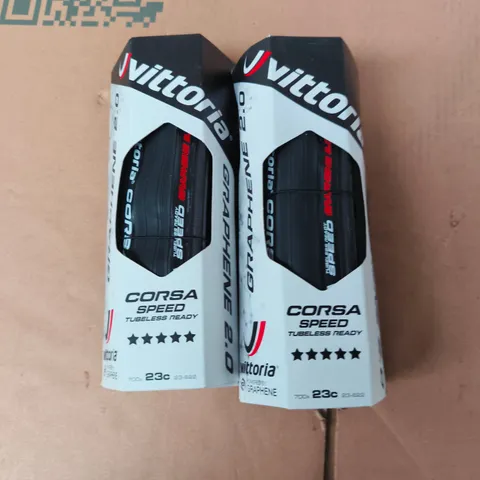 VITTORIA CORSA SPEED TUBELESS READY ROAD BIKE TYRES – 700X23C (PAIR)