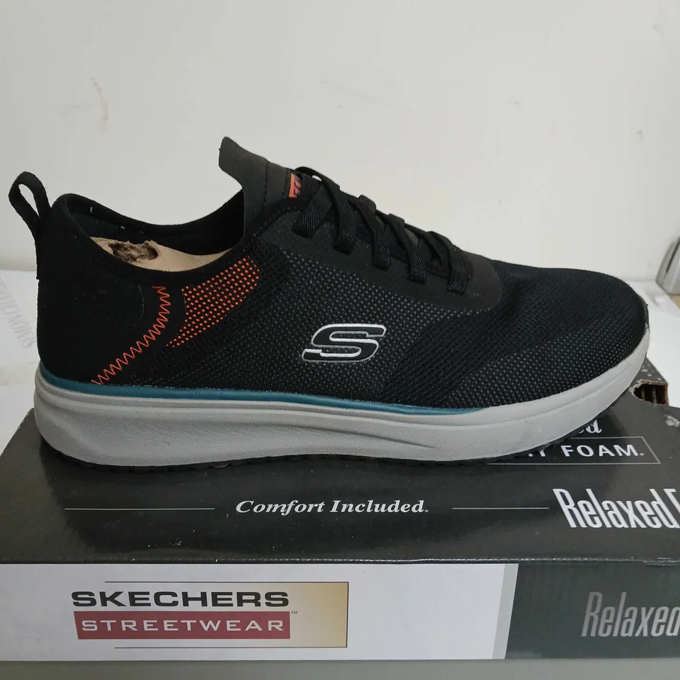 SKETCHERS GOGAMAT MENS BLACK TRAINERS UK 9